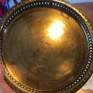 Vintage brass detailed tray